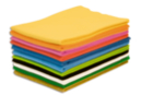 Feutrine 50 x 70 cm -  10 couleurs assorties - Feutrage 10484 - 10doigts.fr