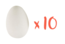 Grands oeufs en plastique blanc - 6 x 4,5 cm - Lot de 10 - Plastique Opaque - 10doigts.fr
