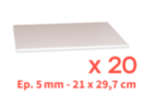 Carton-plume A4 - 20 plaques - Carton Plume et Polystyrène 44713 - 10doigts.fr