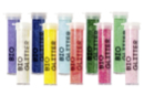 Tubes de paillettes biodégradables - 10 couleurs vives - Paillettes - 10doigts.fr