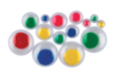 Yeux mobiles adhésifs - pupille couleur / fond blanc - 100 pcs - Yeux mobiles 59383 - 10doigts.fr