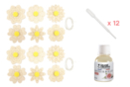 Fleurs diffuseur en bois - 12 pièces + 12 pipettes + parfum rose - Kits fête des parents 56593 - 10doigts.fr