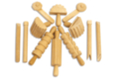 Outils en bois, pour le modelage - 12 Outils - Dessin 1er âge 11014 - 10doigts.fr