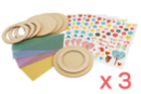Kits photophores fête des parents - 3 kits (12 pcs) - Kits fête des parents 58059 - 10doigts.fr
