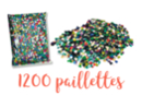 Sequins couleurs assorties - 1200 sequins - Paillettes à piquer - 10doigts.fr