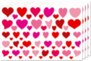 Gommettes coeurs Déco - 1 set (122 gommettes) - Gommettes coeurs - 10doigts.fr