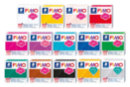Kit pâtes Fimo - 12 couleurs classiques + 2 pailletés - Packs Promo pâtes Fimo 55216 - 10doigts.fr