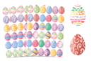 Gommettes œufs de Pâques aquarelle - 144 gommettes - Gommettes Pâques - 10doigts.fr