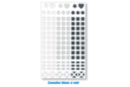Set de 147 stickers 3D epoxy mosaïque camaieu noir à gris - DESTOCKAGE - 10doigts.fr