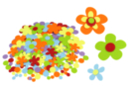 Stickers en feutrine fleurs - 150 formes - Stickers en Feutrine 34122 - 10doigts.fr