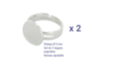 Bague plateau Ø 9 mm - Lot de 2 - Bagues - Supports pour Bijoux - 10doigts.fr