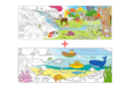 Fresques géantes à colorier : mer et forêt - Supports de coloriages originaux pour enfants 38015 - 10doigts.fr