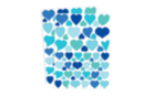 Gommettes cœurs camaieu de bleus - 122 pcs - Gommettes cœur : cœurs adhésifs pour vos activités créatives - 10doigts.fr