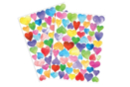 Gommettes cœurs aquarelle - 116 pcs - Gommettes Fête des parents : personnaliser vos cadeaux avec amour - 10doigts.fr
