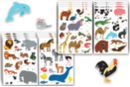 Gommettes animaux  - 16 planches (212 maxi gommettes) - Gommettes Animaux 18086 - 10doigts.fr