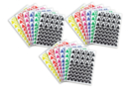 Gommettes Triangles - 2304 gommettes (18 planches) - Gommettes formes assorties - 10doigts.fr
