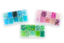 Set de 3 camaieux ( vert, rose et bleu) - Perles Acrylique 54760 - 10doigts.fr