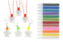 Kit 3 porte clefs et 3 pendentifs à remplir + 12 tubes de sable - Porte-clés 42783 - 10doigts.fr