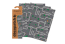 Papier Décopatch Circuit auto - 3 feuilles N° 907 - Papiers Décopatch 57033 - 10doigts.fr