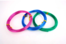 Set de 3 fils Aluminium Ø 2 mm, 5 m bleu, vert et fuchsia - Fils aluminium - Accessoires Loisirs Créatifs 51667 - 10doigts.fr