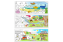 Set de 3 fresques géantes à colorier (mer, forêt, ferme) - Supports de Coloriages 38011 - 10doigts.fr
