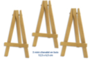 Mini-chevalets en bois 12,5 cm - Lot de 3 - Chevalets et accroches 03392 - 10doigts.fr
