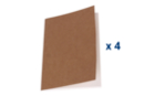 Carnet blanc, couverture kraft (14,5 x 21 cm) - 4 pièces - Albums et carnets 29037 - 10doigts.fr