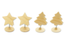 Clips mémo assortis - Set de 4 (2 étoiles + 2 sapins) - Marque-place 37405 - 10doigts.fr