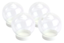 Globes en plastique transparent - 4 pièces - Boule à neige, Cloche - 10doigts.fr