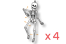 Mobiles squelettes articulés - 4 pièces - Kits créatifs Halloween 29059 - 10doigts.fr