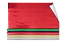 Papier métallisé - 4 rouleaux (or, argent, rouge et vert) - Papier métallisé, pailleté 51023 - 10doigts.fr