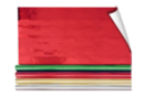 Papier métallisé - 4 rouleaux (or, argent, rouge et vert) - Papier métallisé, pailleté 51023 - 10doigts.fr