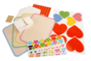 Tableaux cœurs calin en carte - 1 set (4 pièces) - Kits fête des parents - 10doigts.fr