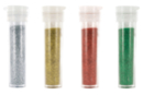 Paillettes : 4 tubes (or, argent, rouge et vert) - Paillettes à saupoudrer 12900 - 10doigts.fr