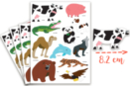 Gommettes animaux 4 - 4 planches (44 maxi gommettes) - Gommettes Animaux 18079 - 10doigts.fr