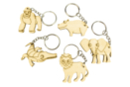 Porte-clés en bois - 5 animaux Savane - Porte-clefs en bois 34134 - 10doigts.fr