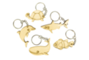 Porte-clés en bois - 5 animaux marins - Porte-clefs en bois 34130 - 10doigts.fr