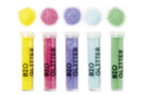 Tubes de paillettes biodégradables - 5 couleurs vives - Paillettes - 10doigts.fr