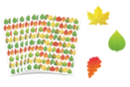 Gommettes feuilles d'arbres - 6 planches (510 gommettes) - Gommettes Saisons - 10doigts.fr