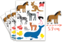 Gommettes animaux 2 - 4 planches (52 maxi gommettes) - Gommettes Animaux 18073 - 10doigts.fr