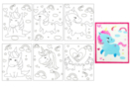 Thème Licorne : 6 cartes à sabler aux motifs assortis - Sable coloré 51604 - 10doigts.fr