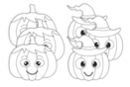 Citrouilles géantes à décorer - 6 formes - Kits activités Halloween 52034 - 10doigts.fr