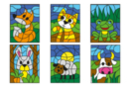 Coloriages aux numéros - Thème Animaux de la Ferme (6 coloriages) - Coloriage 56080 - 10doigts.fr