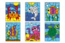 Coloriages aux numéros - Thème Animaux Marins (6 coloriages) - Formes et dessins à colorier 56081 - 10doigts.fr