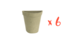 Demi-pot en papier mâché Ø 5 cm - Lot de 6 - Pots en carton - 10doigts.fr