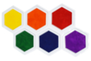 Set de 6 encreurs géants - couleurs assorties - Encreurs 44808 - 10doigts.fr