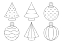 Formes géantes de Noël en carte forte imprimée - 6 décors - Supports de Noël en carton et papier - 10doigts.fr