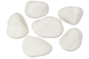 Set de 6 galets en marbre blanc - Galets et coquillages - 10doigts.fr