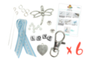 Kit pour fabriquer 6 porte-clés "LOVE" - Kits créatifs fête des mères 34179 - 10doigts.fr