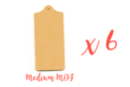 Set de 6 planchettes en bois médium (MDF) - Objets bois pour la cuisine - 10doigts.fr